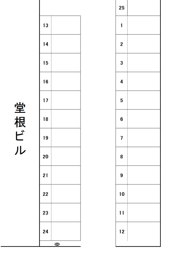 つるや月極駐車場の駐車配置図