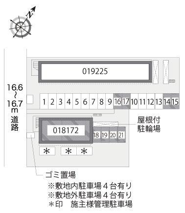 グラッド(18172)の駐車配置図
