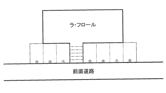 ラ・フロールの駐車配置図