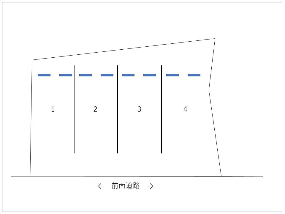 八景水谷郵便局横駐車場の駐車配置図