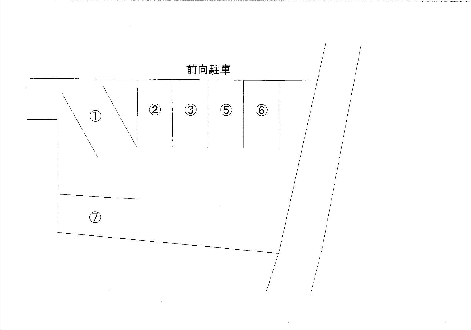 金谷町1丁目月極駐車場の駐車配置図