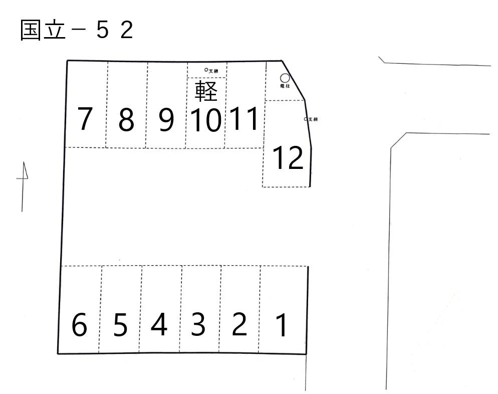 JA国立－５２の駐車配置図