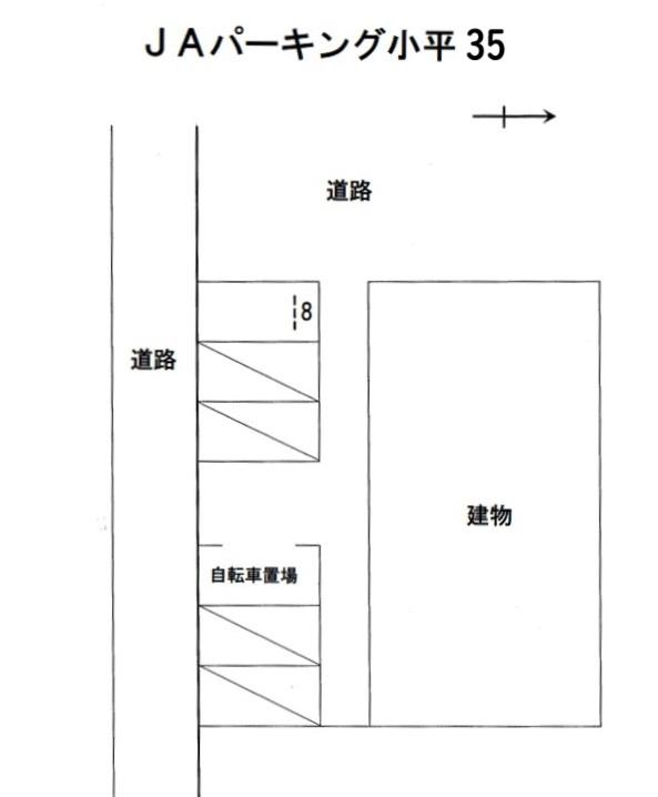 ＪＡパーキング小平35の駐車配置図