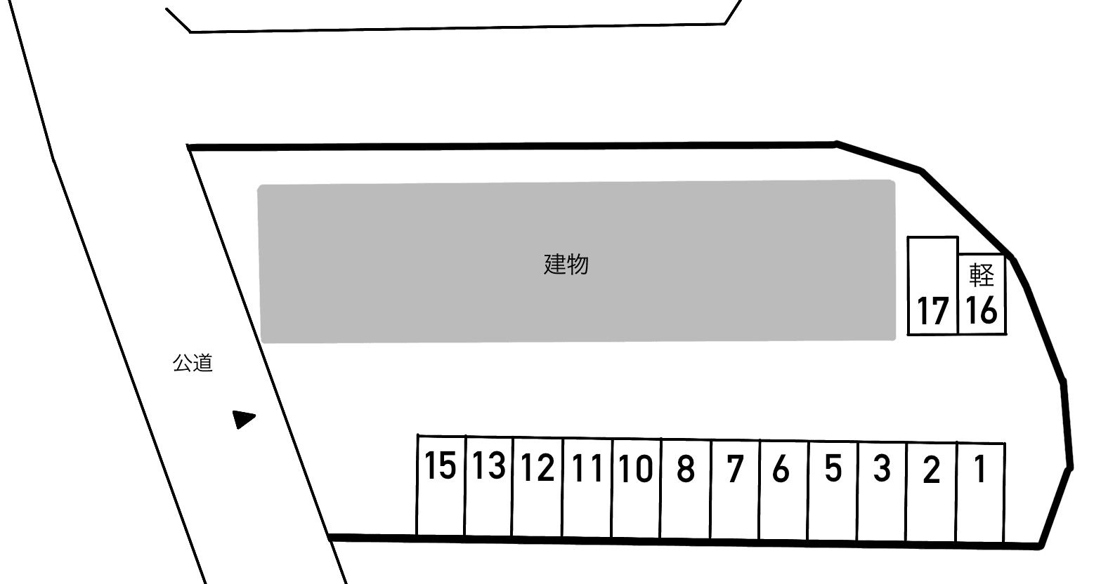 フジテラスの駐車配置図