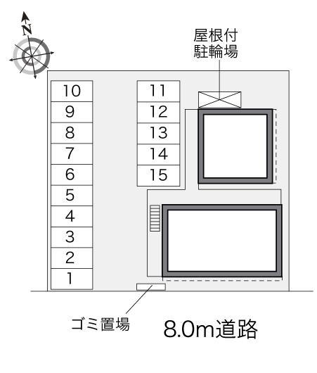 西小田(34701)の駐車配置図