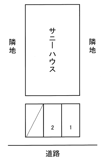 サニーハウス駐車場の駐車配置図
