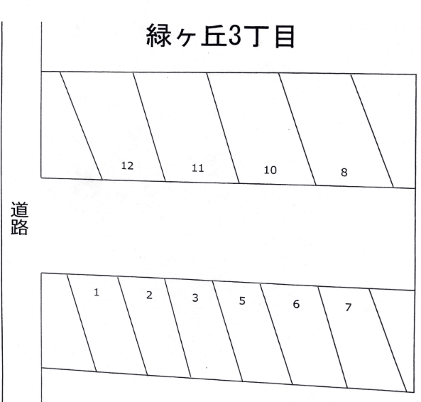 ザ・パーク緑ヶ丘３丁目の駐車配置図