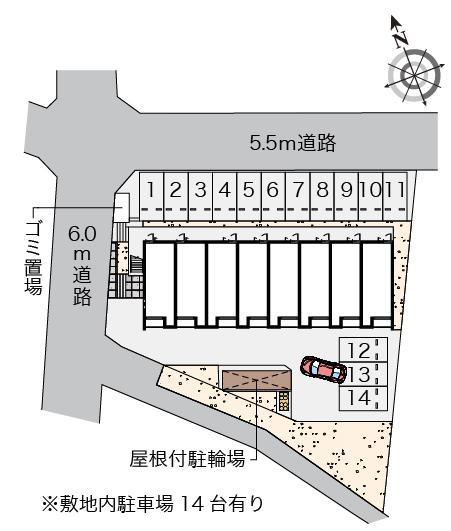 クレイノサン　トラップ　諏訪(55988)の駐車配置図