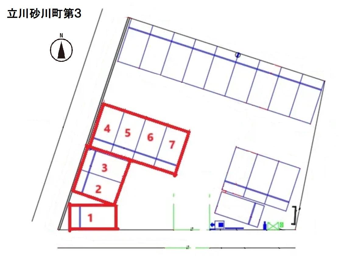立川砂川町第３の駐車配置図