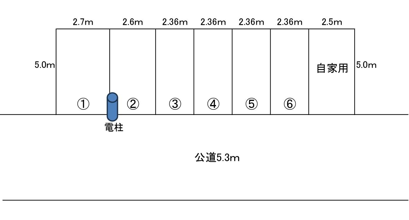 四谷上町135駐車場の駐車配置図
