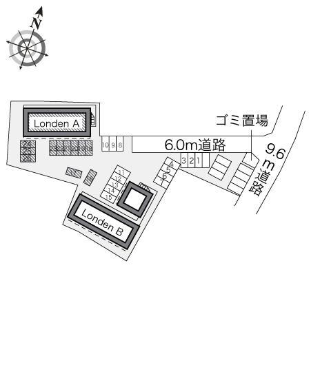 Ｌｏｎｄｅｎ　Ａ(20997)の駐車配置図