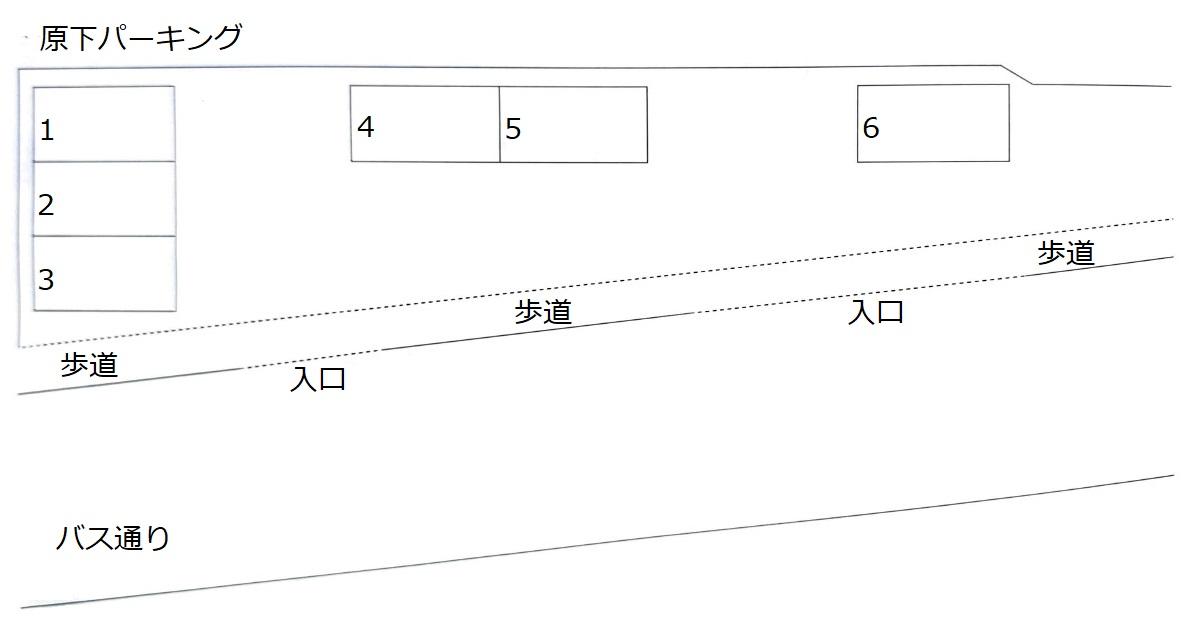 原下パーキングの駐車配置図