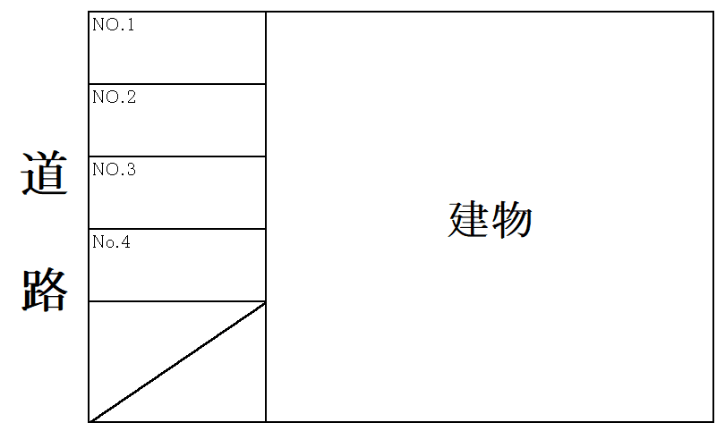 神岳２丁目月極駐車場の駐車配置図