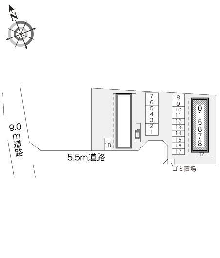 フルールⅡ(15878)の駐車配置図