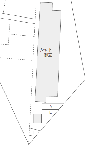 シャトー御立の駐車配置図