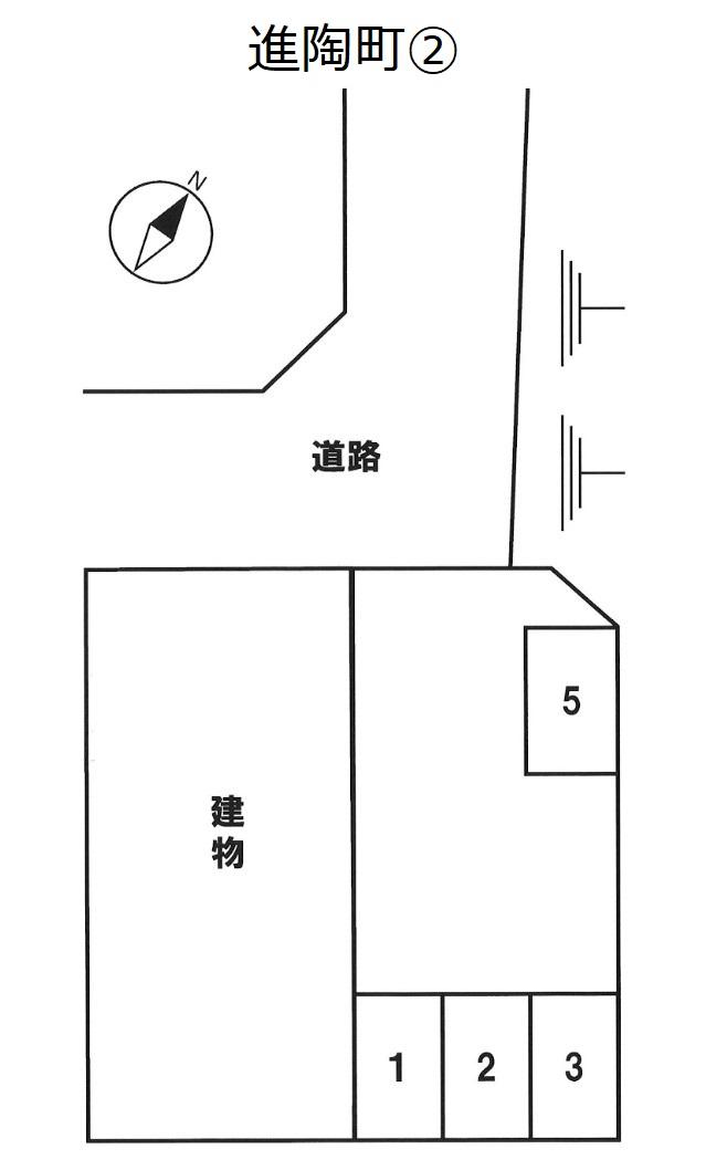 進陶町②の駐車配置図