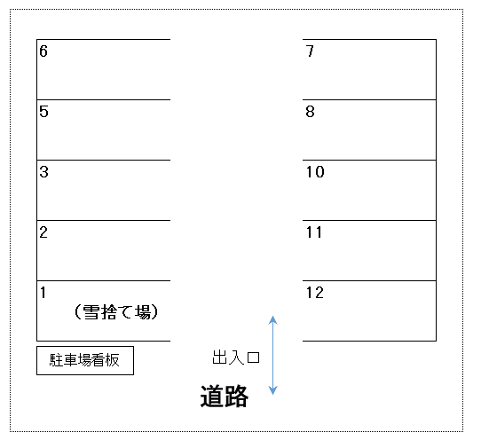 松浜八丁目貸駐車場の駐車配置図