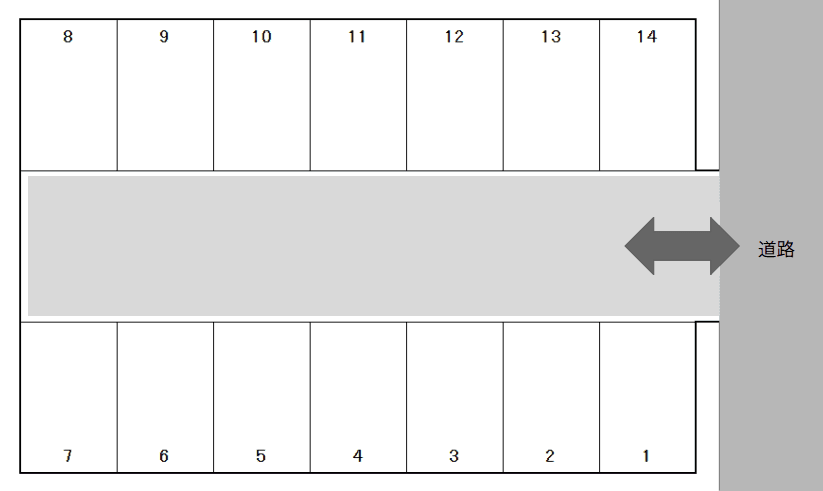 タカハタ第２パーキングの駐車配置図