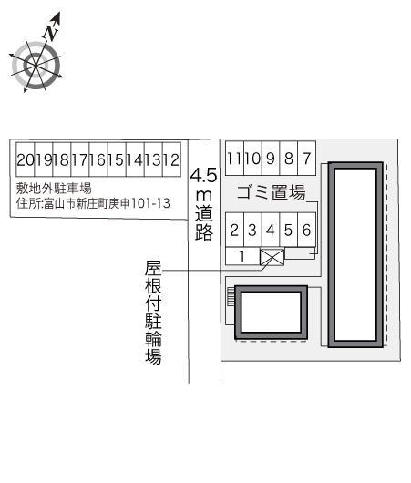 東新庄(33134)の駐車配置図