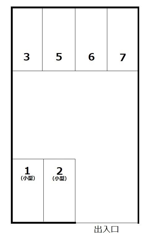吉岡駐車場の駐車配置図