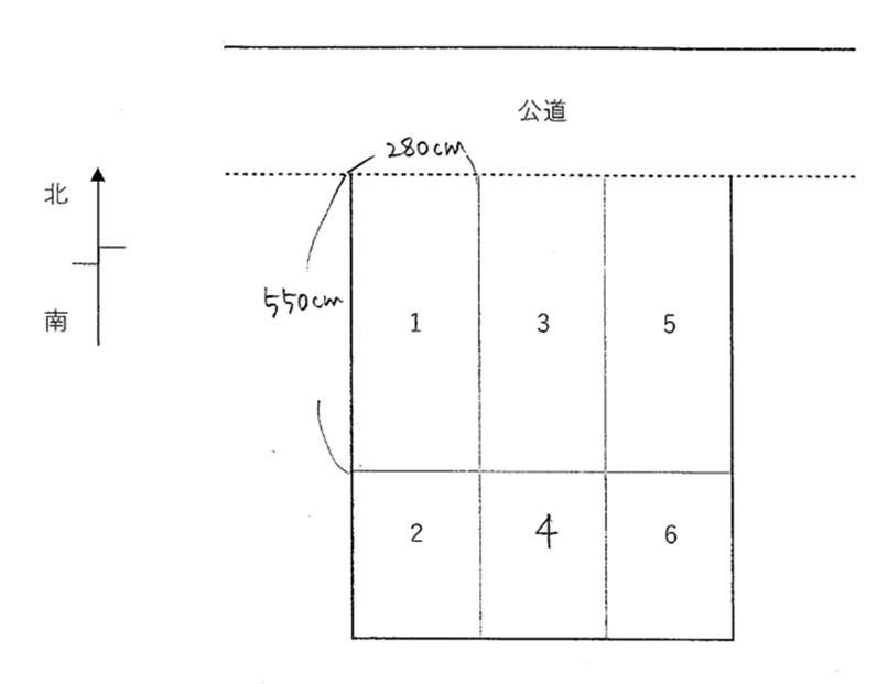 奥田モータープールの駐車配置図