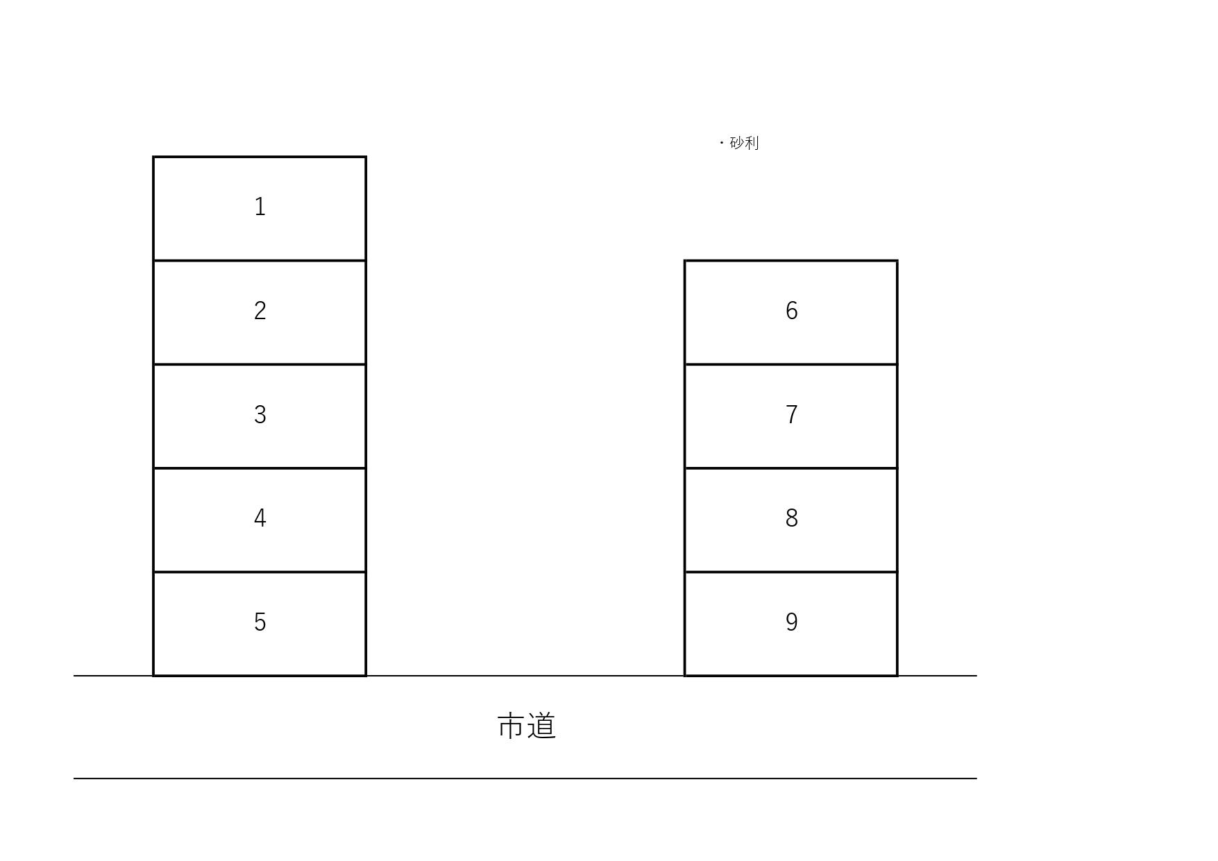 さくらパーキングの駐車配置図