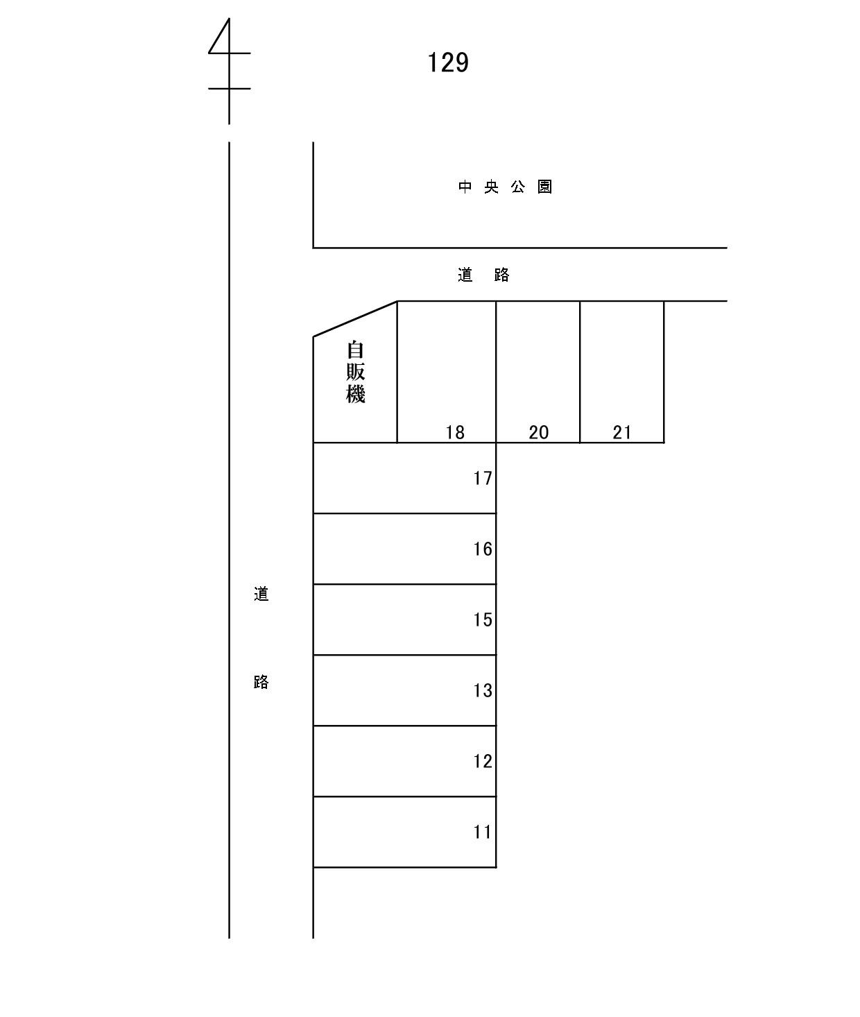 岩倉－129の駐車配置図