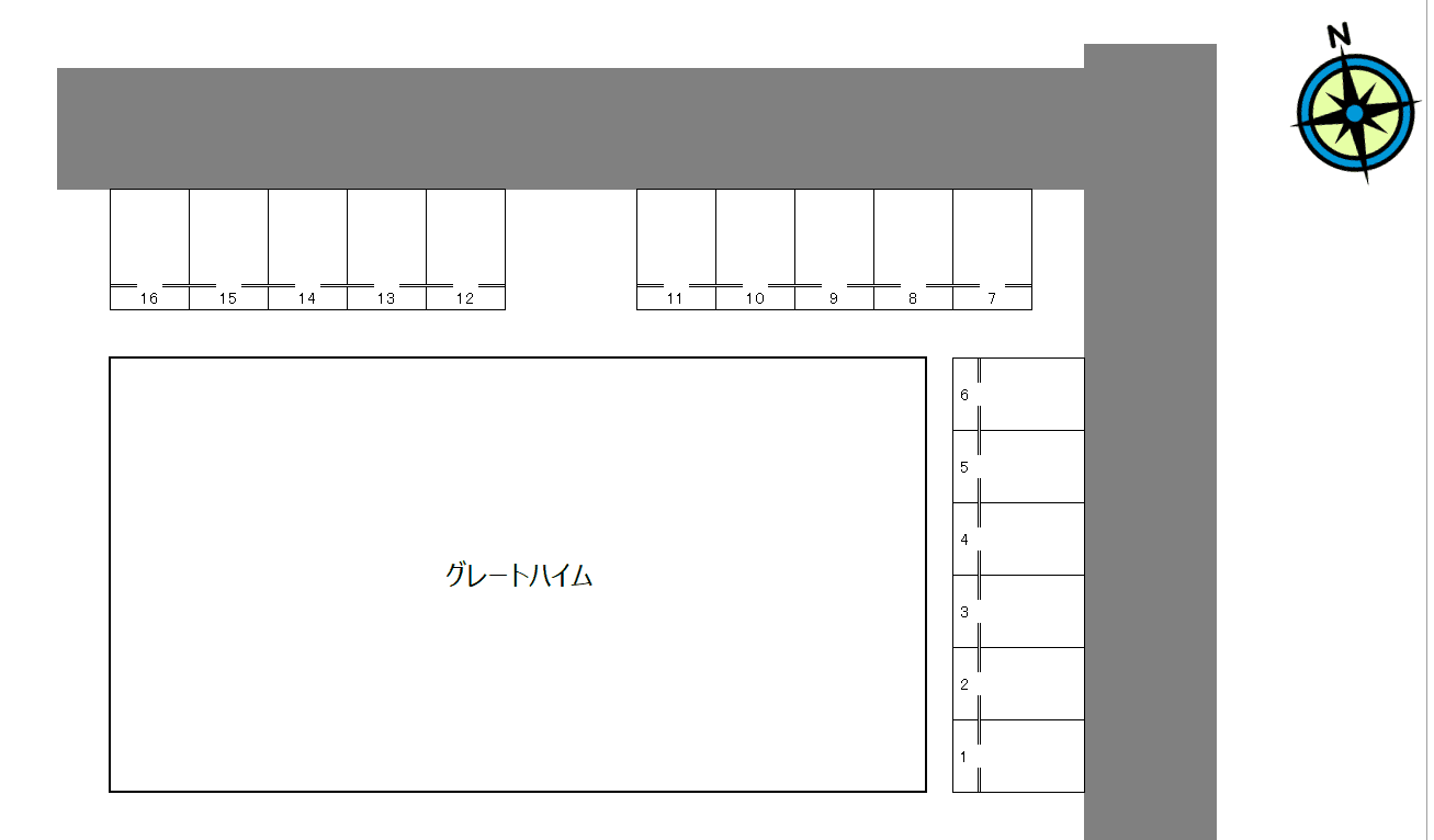 グレートハイムの駐車配置図