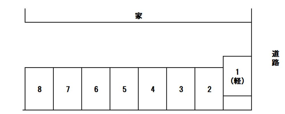 上荒屋６丁目駐車場の駐車配置図