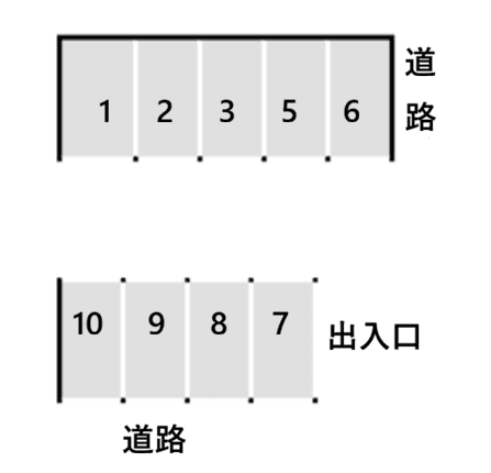 根岸町四丁目山形駐車場の駐車配置図