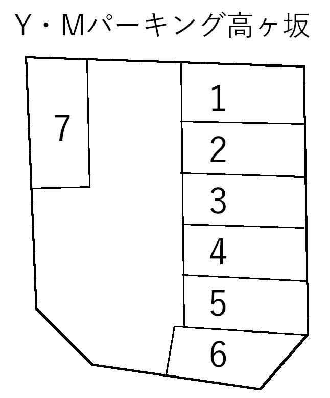 Y・Mパーキング高ヶ坂の駐車配置図