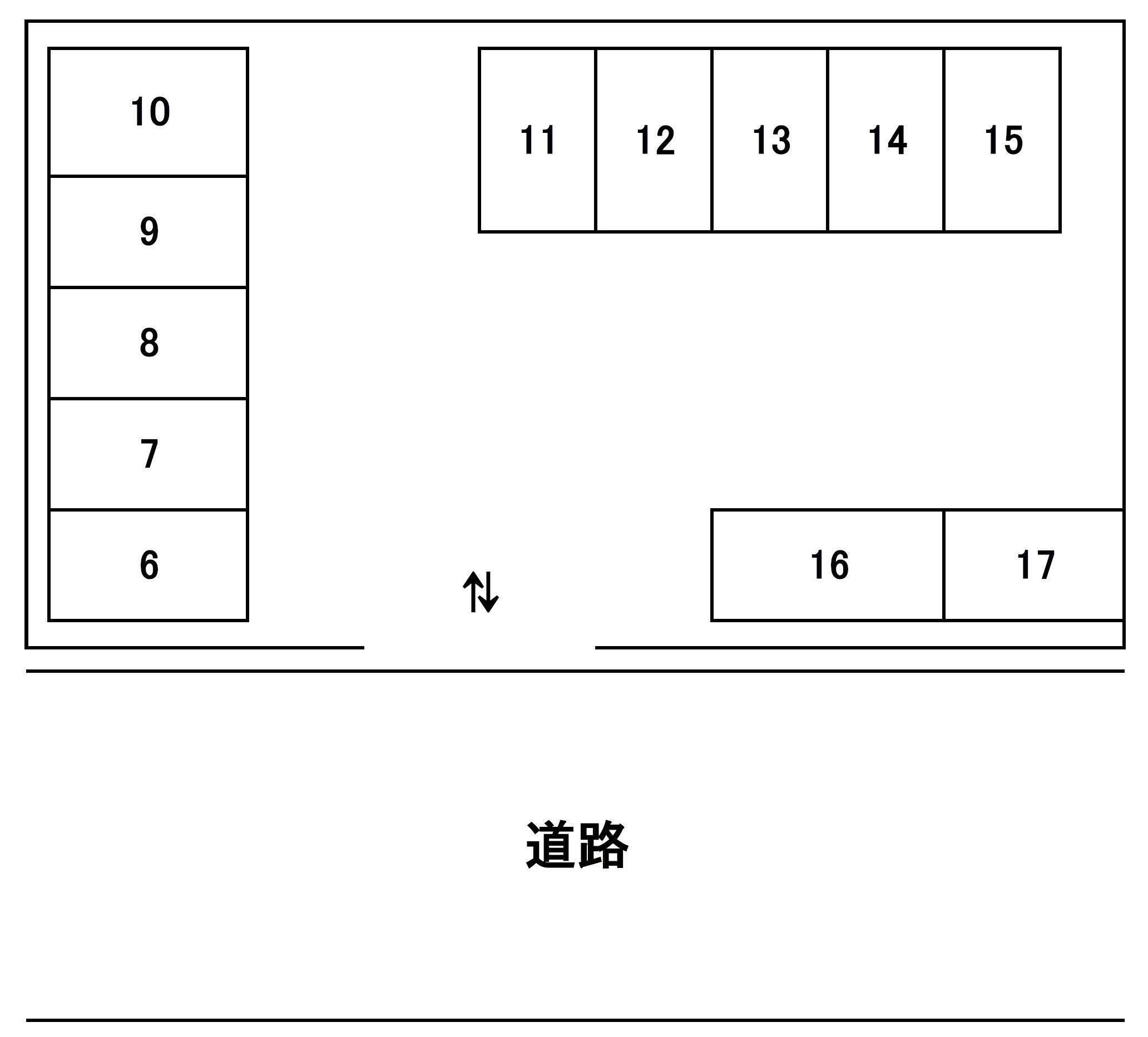 並木パーキング第２の駐車配置図