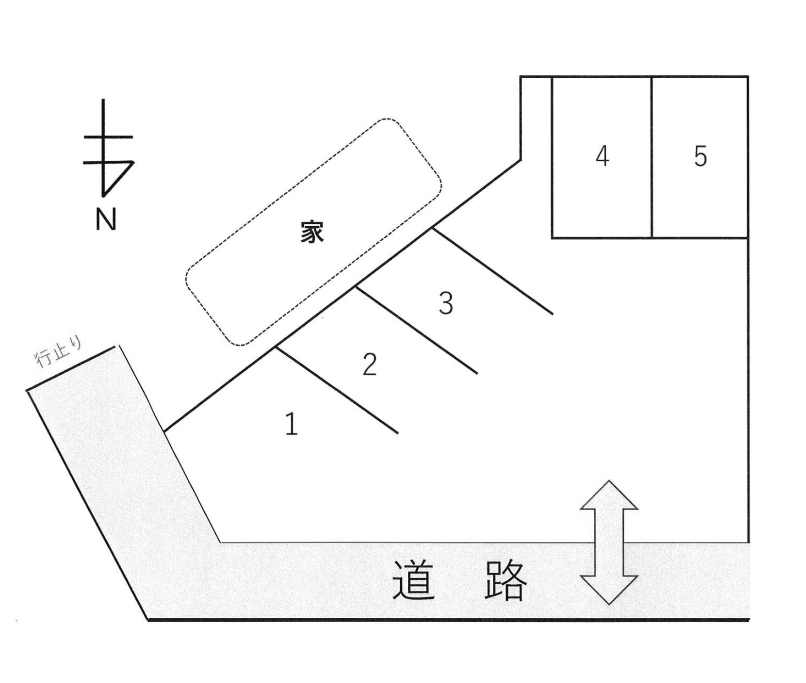 城西P.R駐車場の駐車配置図