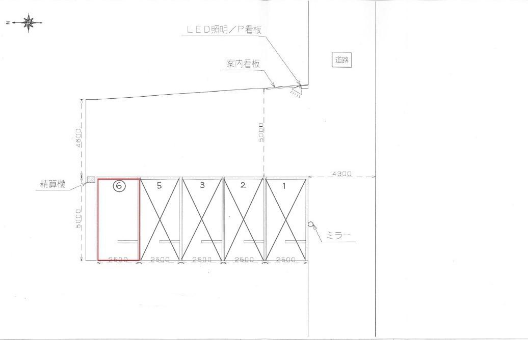 エコロパーク 八尾木第1の駐車配置図