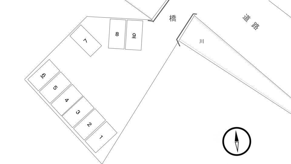 神島駐車場の駐車配置図