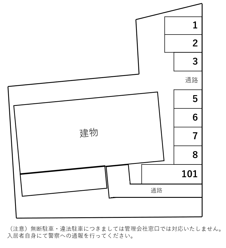 ミクティ 葵の駐車配置図
