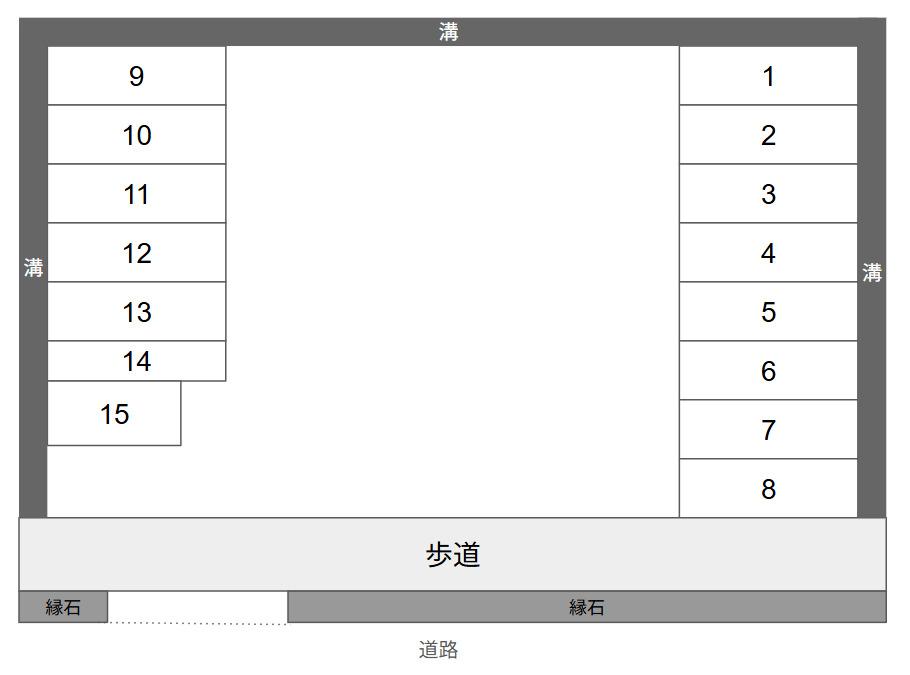 真栄原3丁目駐車場の駐車配置図