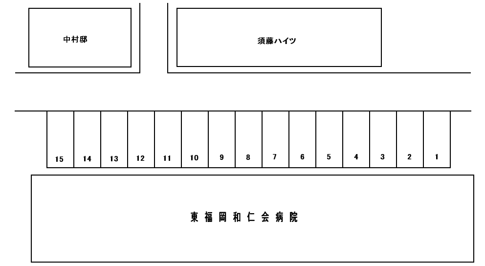 YASU駐車場の駐車配置図