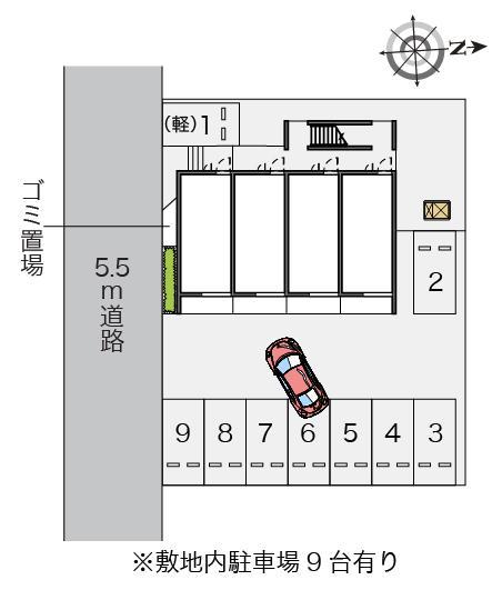 クレイノヴァンヴェール宇栄原(55710)の駐車配置図