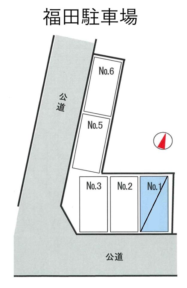 福田駐車場の駐車配置図