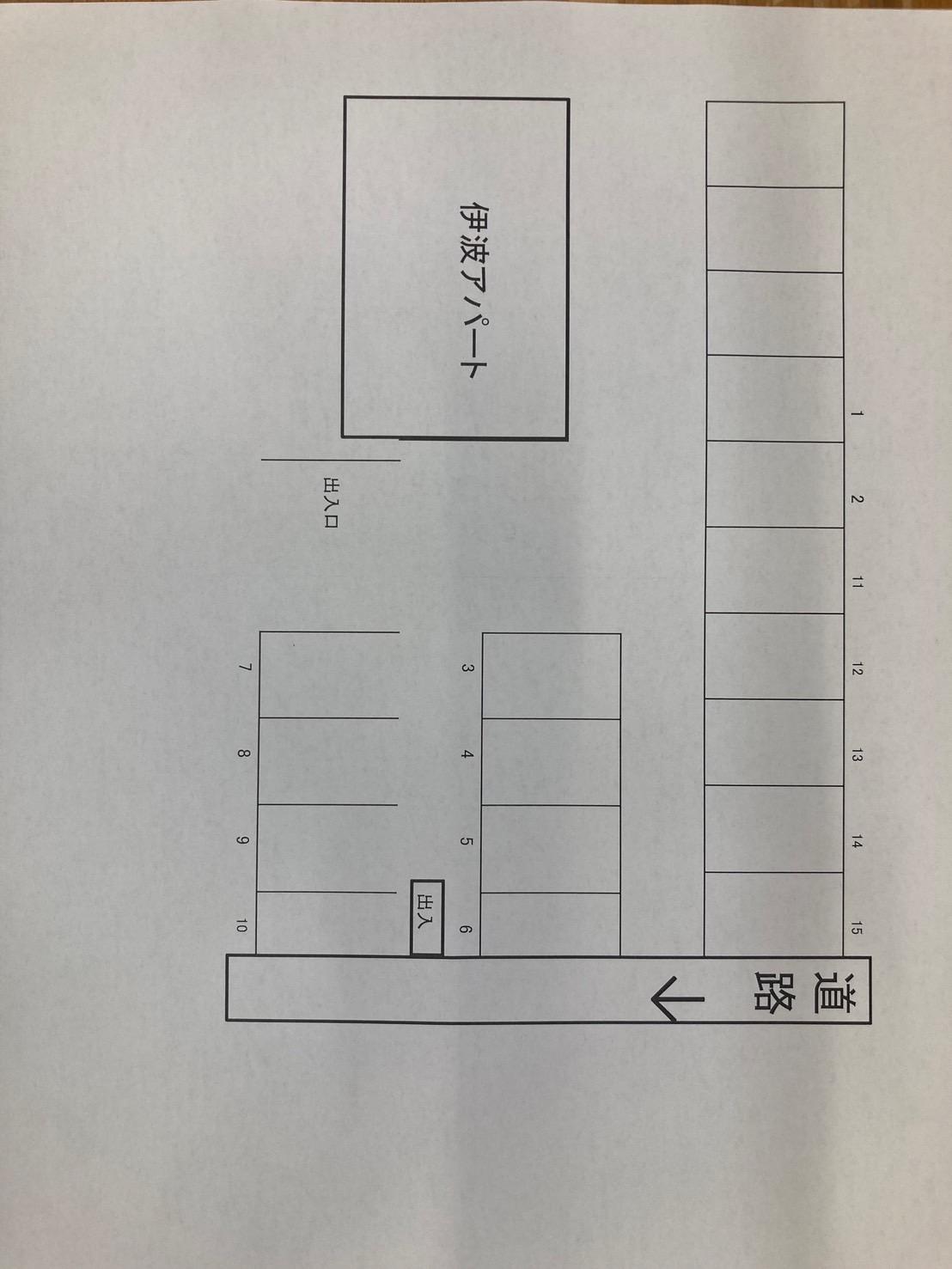 伊波駐車場の駐車配置図