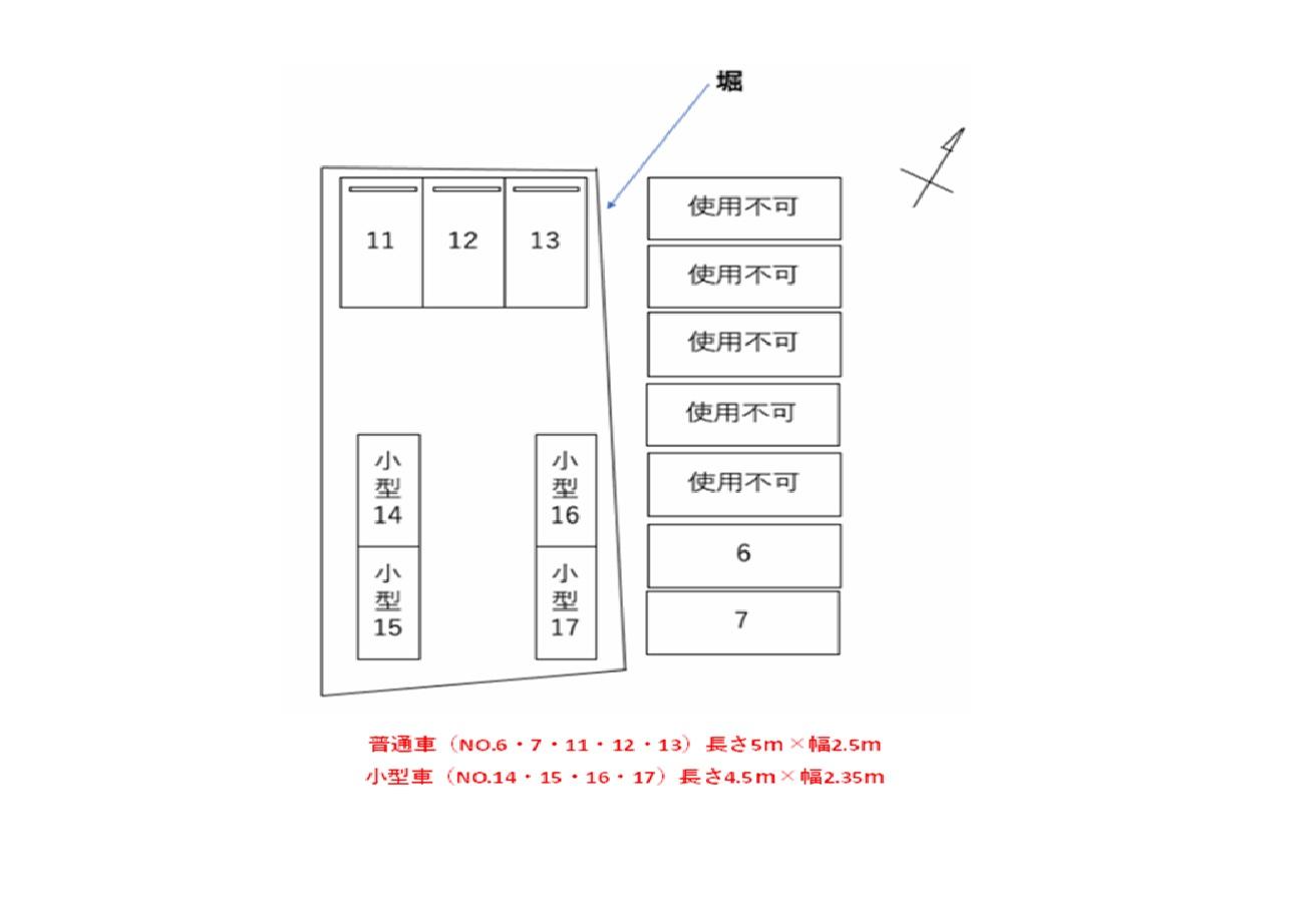 越谷第3駐車場の駐車配置図