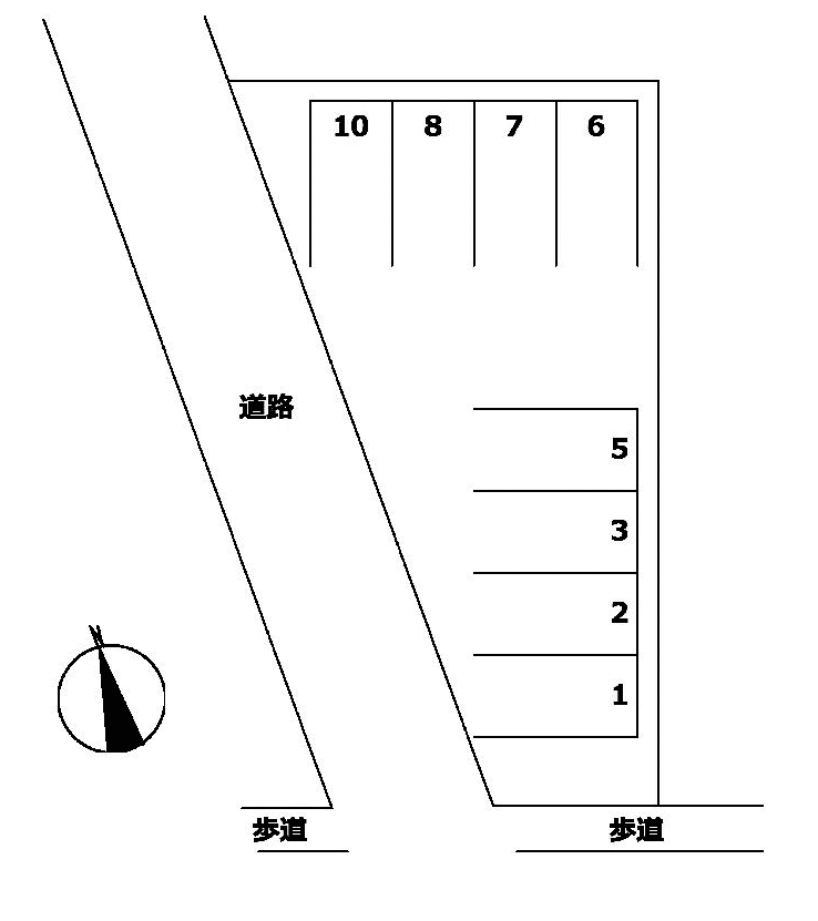 村上（白銀）駐車場の駐車配置図