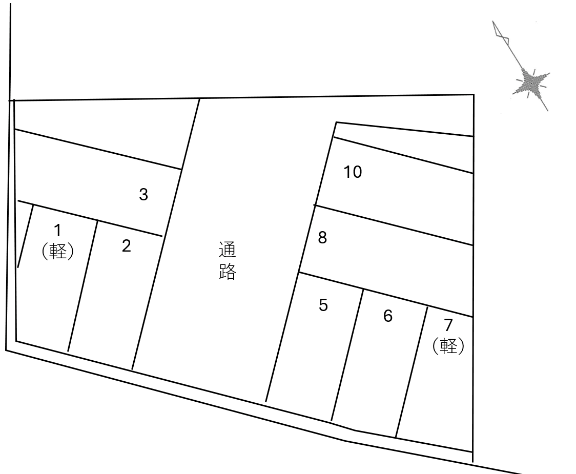 ミナト駐車場の駐車配置図