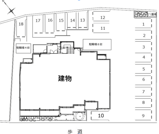 モンテ・ビアンコ追加駐車場の駐車配置図
