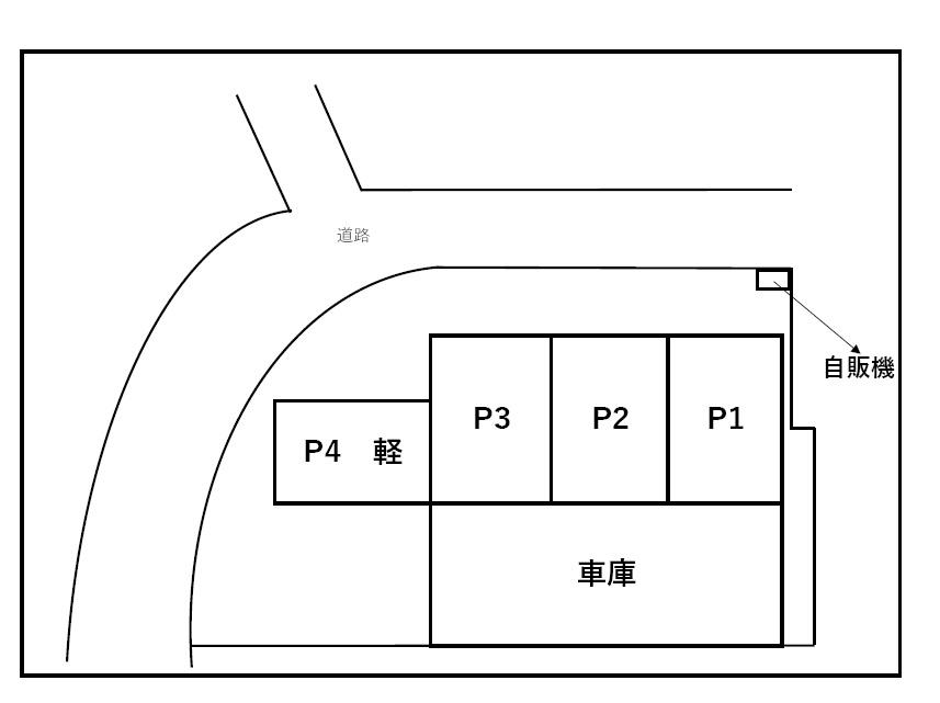 内野2丁目月極駐車場の駐車配置図