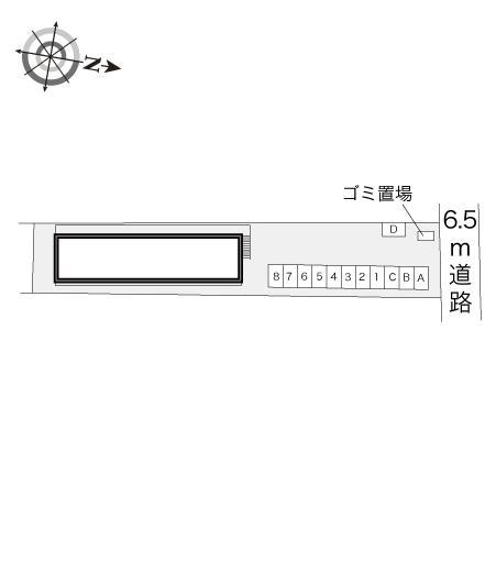 豊中南Ⅱ(17730)の駐車配置図