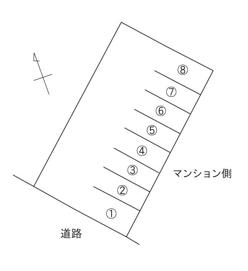 矢原駐車場の駐車配置図