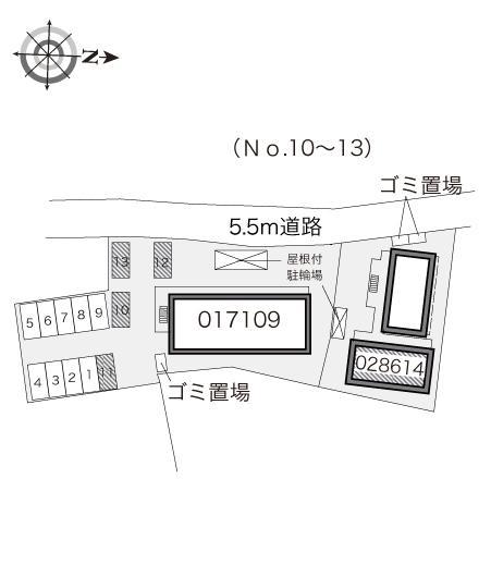 ホークヒルズⅡ(28614)　敷地外駐車場の駐車配置図