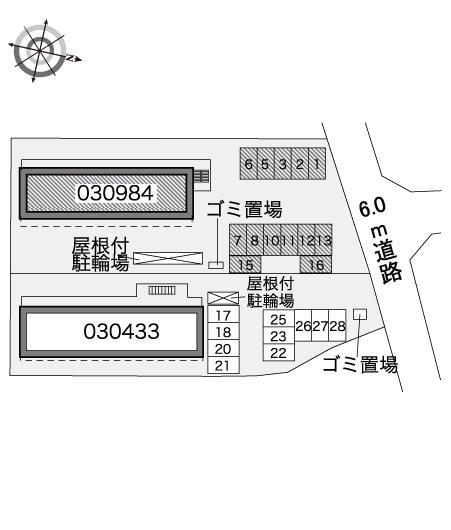 サンコート学園前Ｂ(30984)の駐車配置図